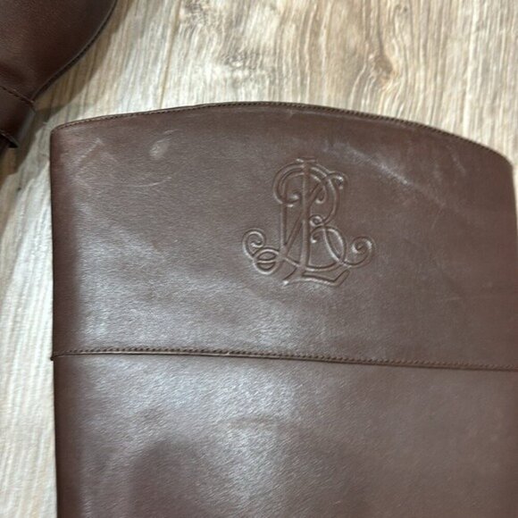 Ralph Lauren  brown WOMEN''S  Elegant leather riding boots size 9.5 NEW - Picture 5 of 11
